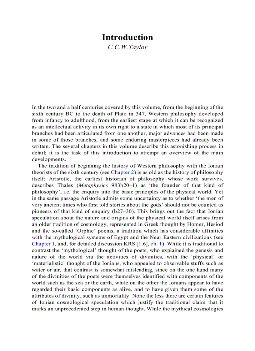 image for page From the Beginning to Plato Routledge History of Philosophy Volume 1