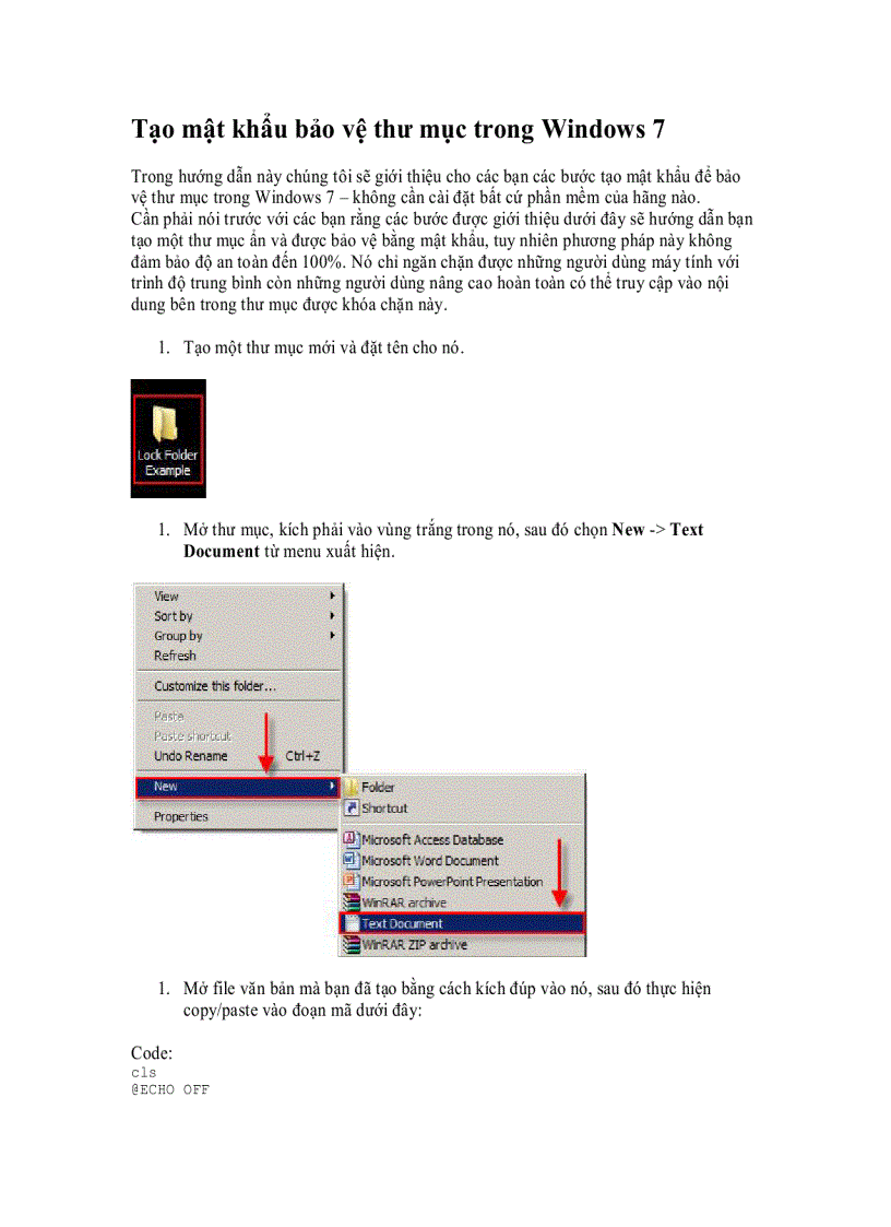 image for page Tạo mật khẩu bảo vệ thư mục trong Windows 7