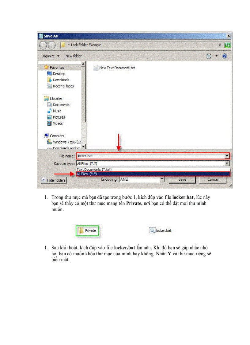 image for page Tạo mật khẩu bảo vệ thư mục trong Windows 7