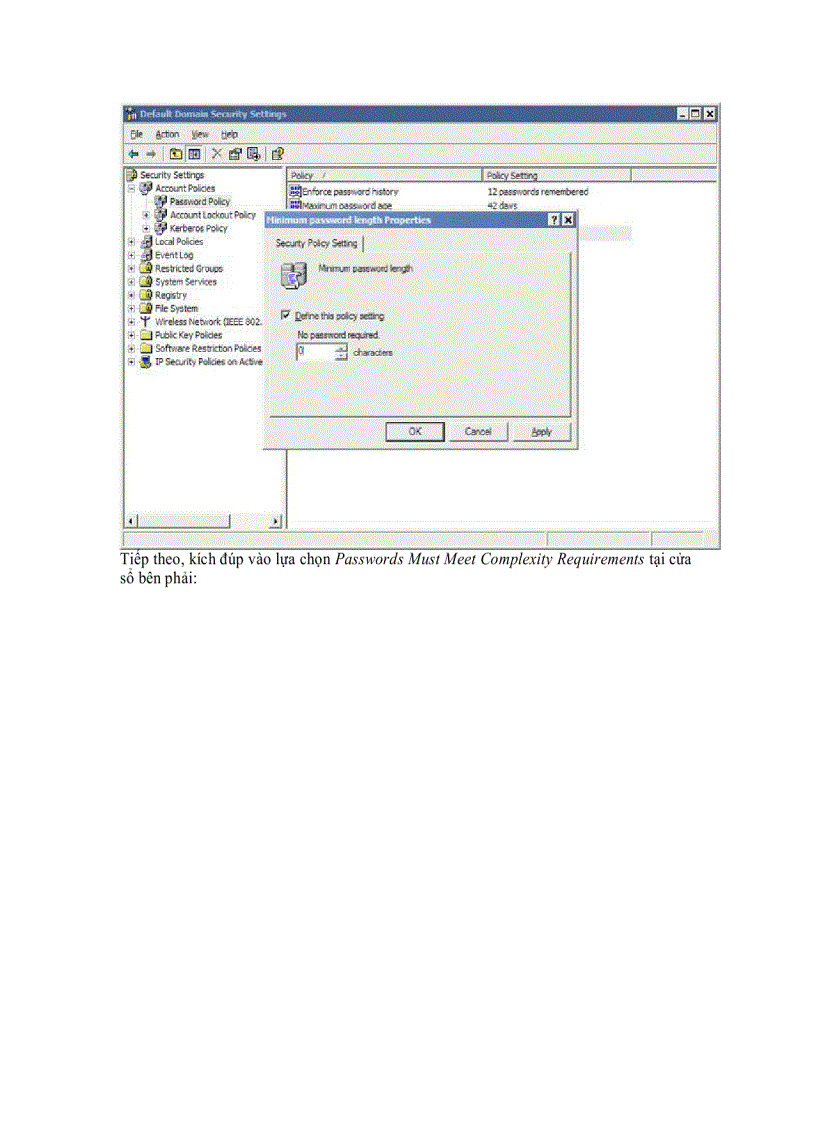 image for page Tắt bỏ tính năng yêu cầu password của domain trong Windows Server 2003
