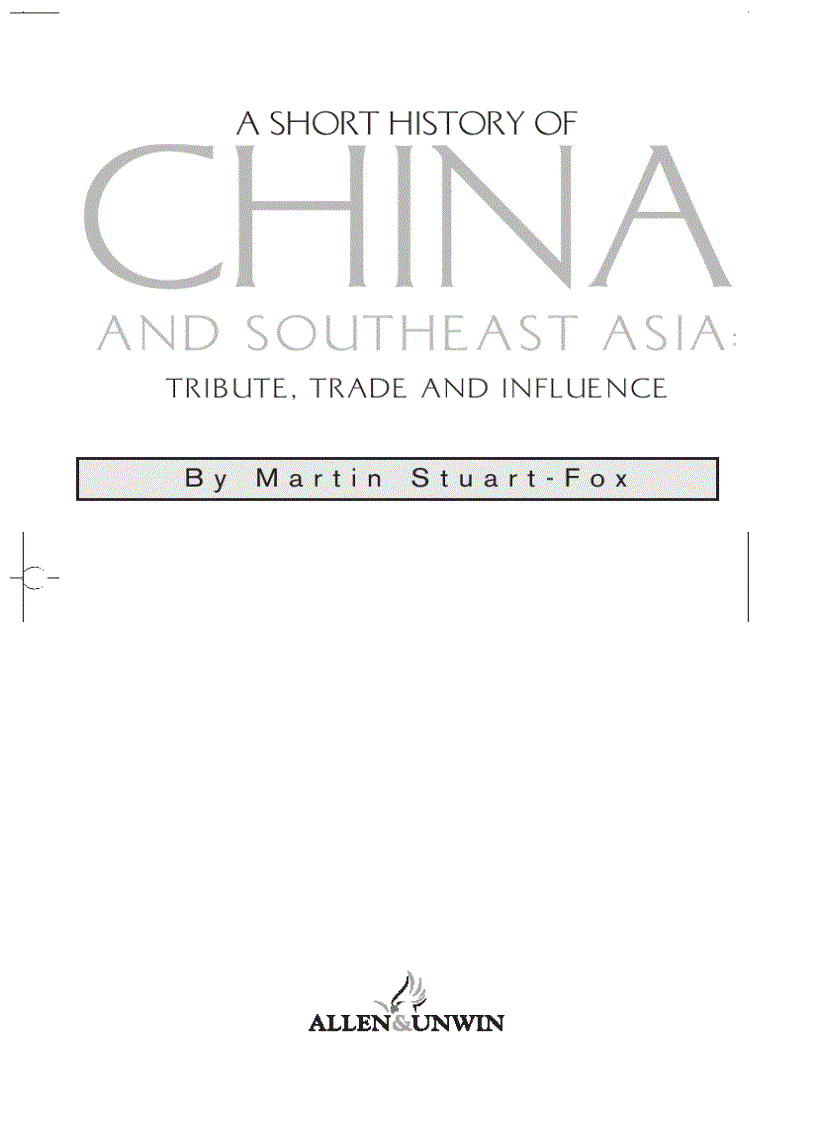 image for page A Short History of China and Southeast Asia Tribute Trade and Influence