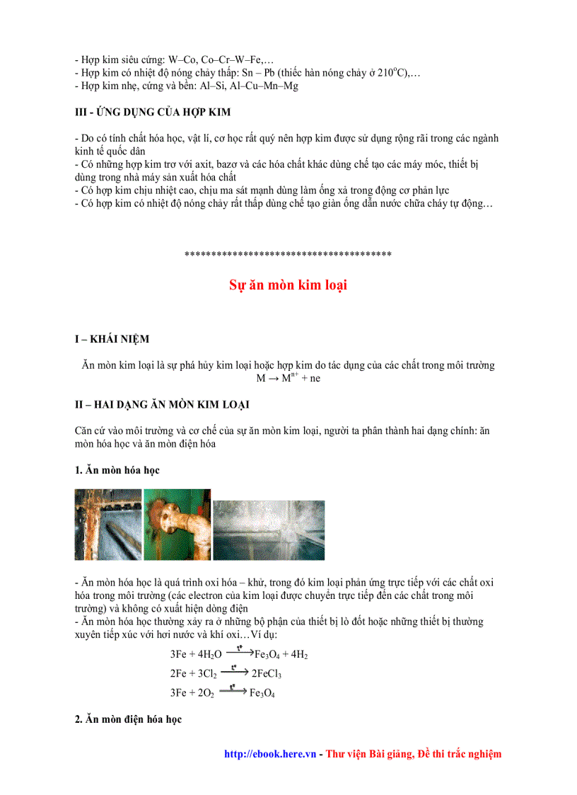 image for page Đại cương về Kim loại Sự ăn mòn kim loại HÓA 2010 Hồ Chí Tuấn
