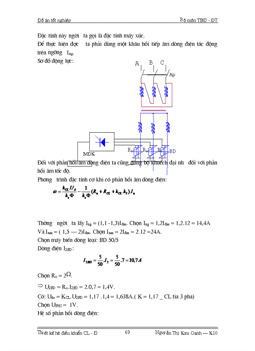 image for page Thiết kế hệ điều khiển Chỉnh lưu Động cơ một chiều