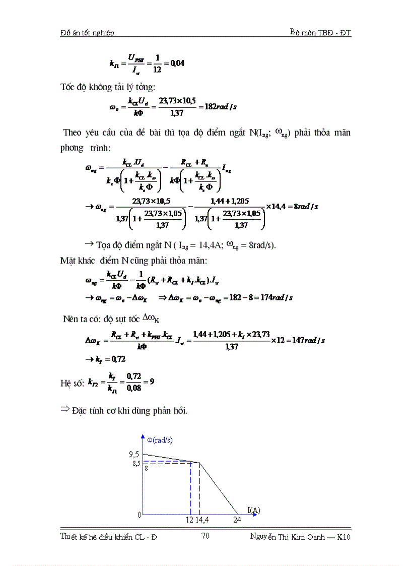 image for page Thiết kế hệ điều khiển Chỉnh lưu Động cơ một chiều