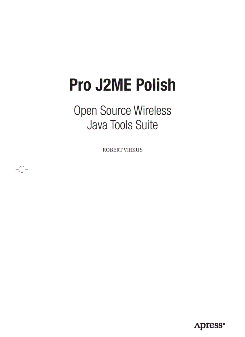 image for page Pro J2ME Polish Open Source Wireless Java Tools Suite