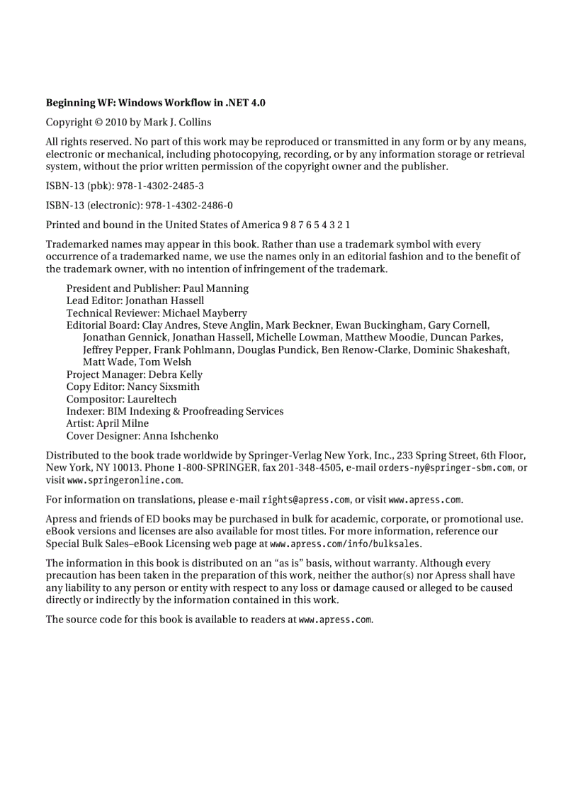image for page Beginning WF Windows Workflow in NET 4 0