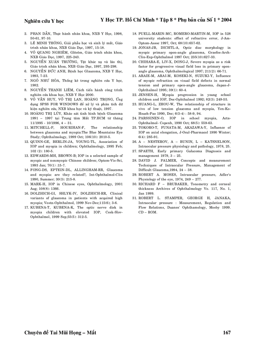 image for page So sánh nhãn áp giữa người cận thị và người chính thị trong thanh thiếu niên Việt Nam tại BV Mắt TPHCM