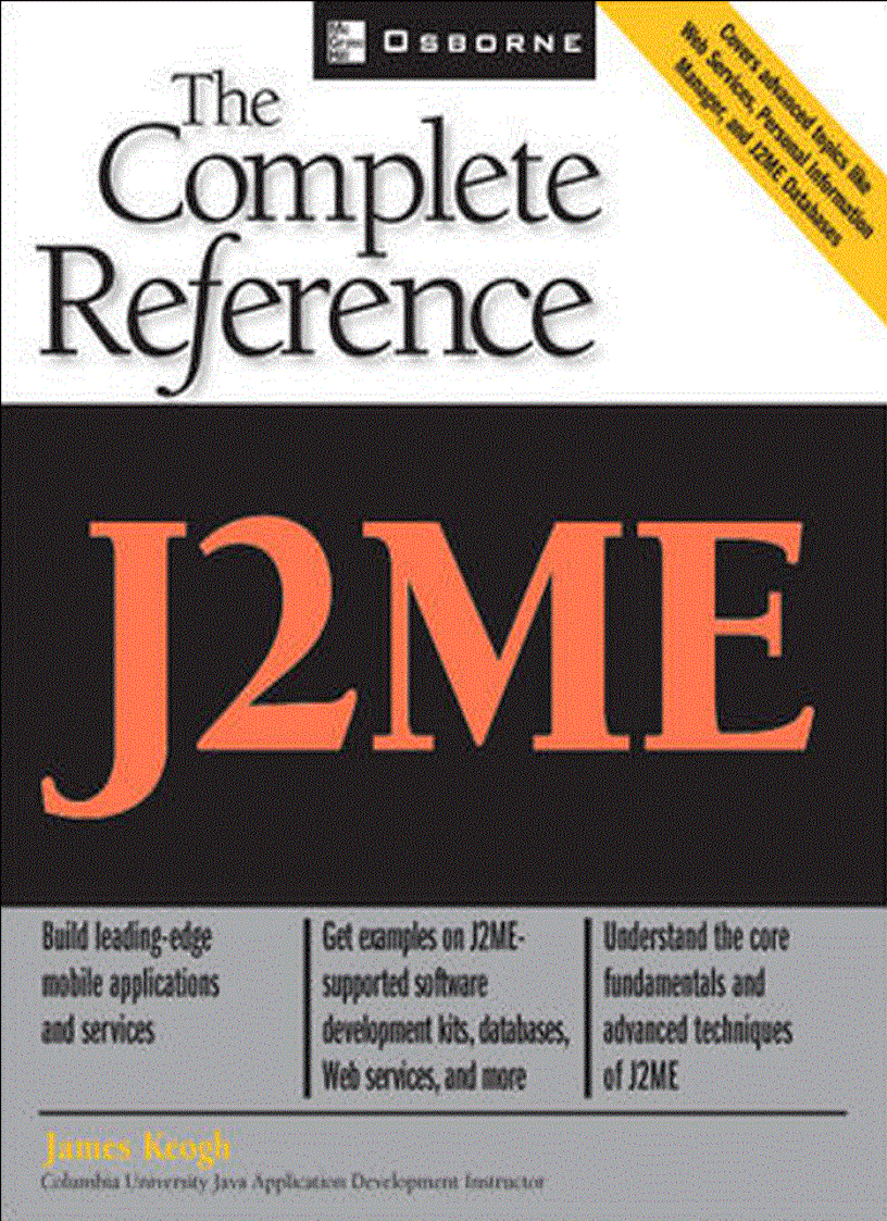 image for page J2ME The Complete Reference