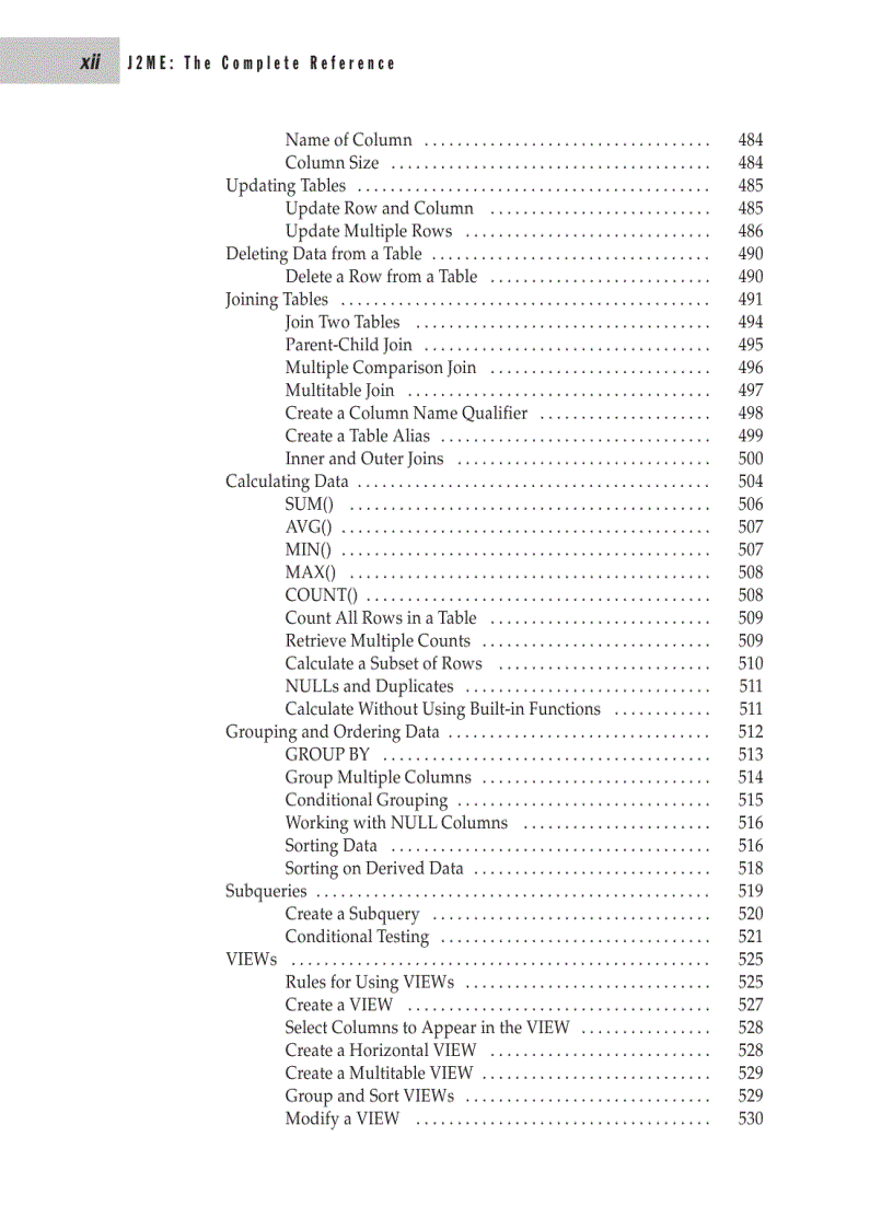 image for page J2ME The Complete Reference
