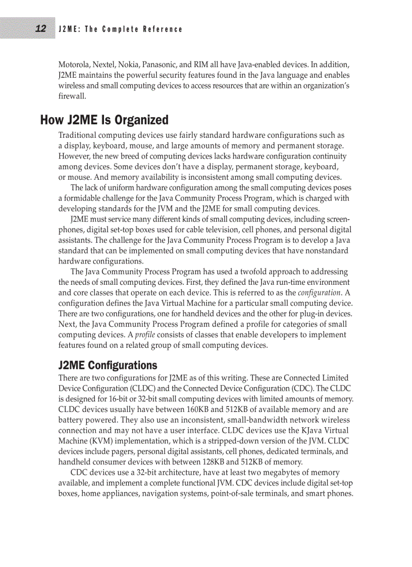 image for page J2ME The Complete Reference