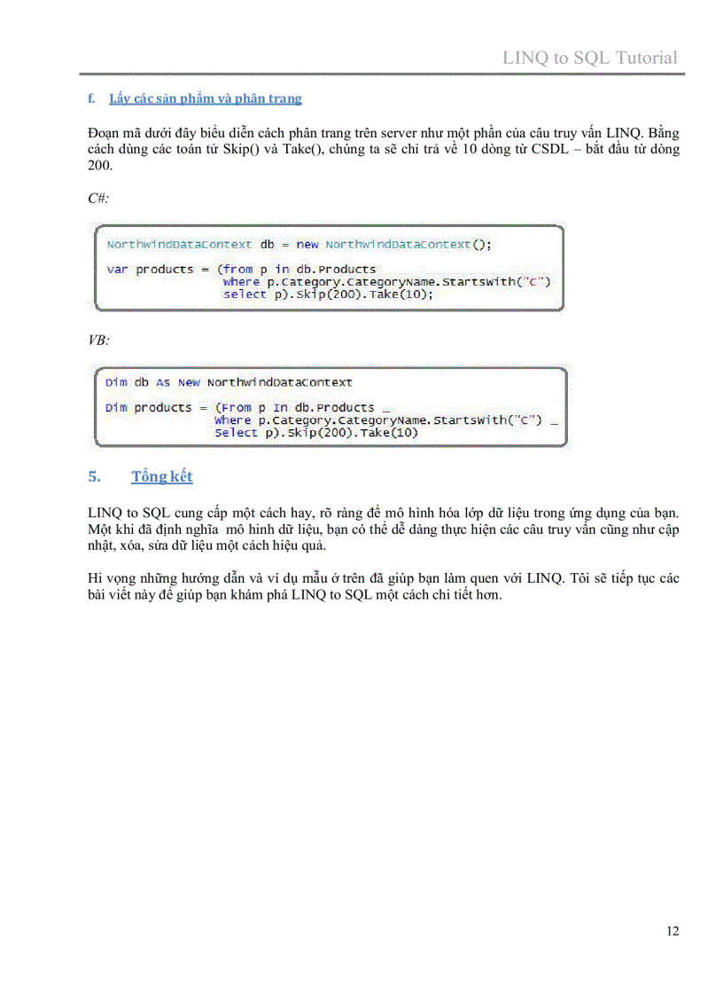 image for page LINQ to SQL Tutorial