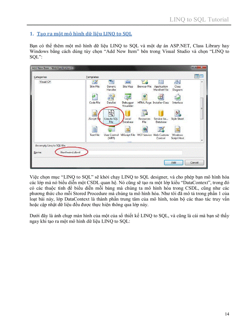 image for page LINQ to SQL Tutorial