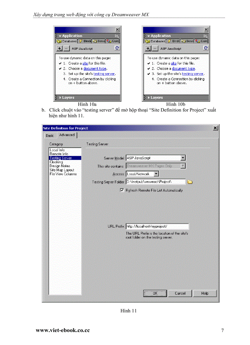 image for page Hướng dẫn xây dựng ứng dụng web với macromedia dreamweaver mx