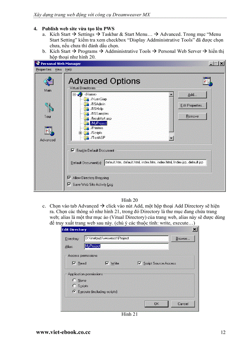 image for page Hướng dẫn xây dựng ứng dụng web với macromedia dreamweaver mx