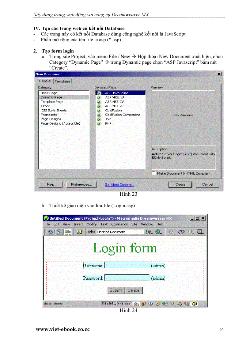 image for page Hướng dẫn xây dựng ứng dụng web với macromedia dreamweaver mx