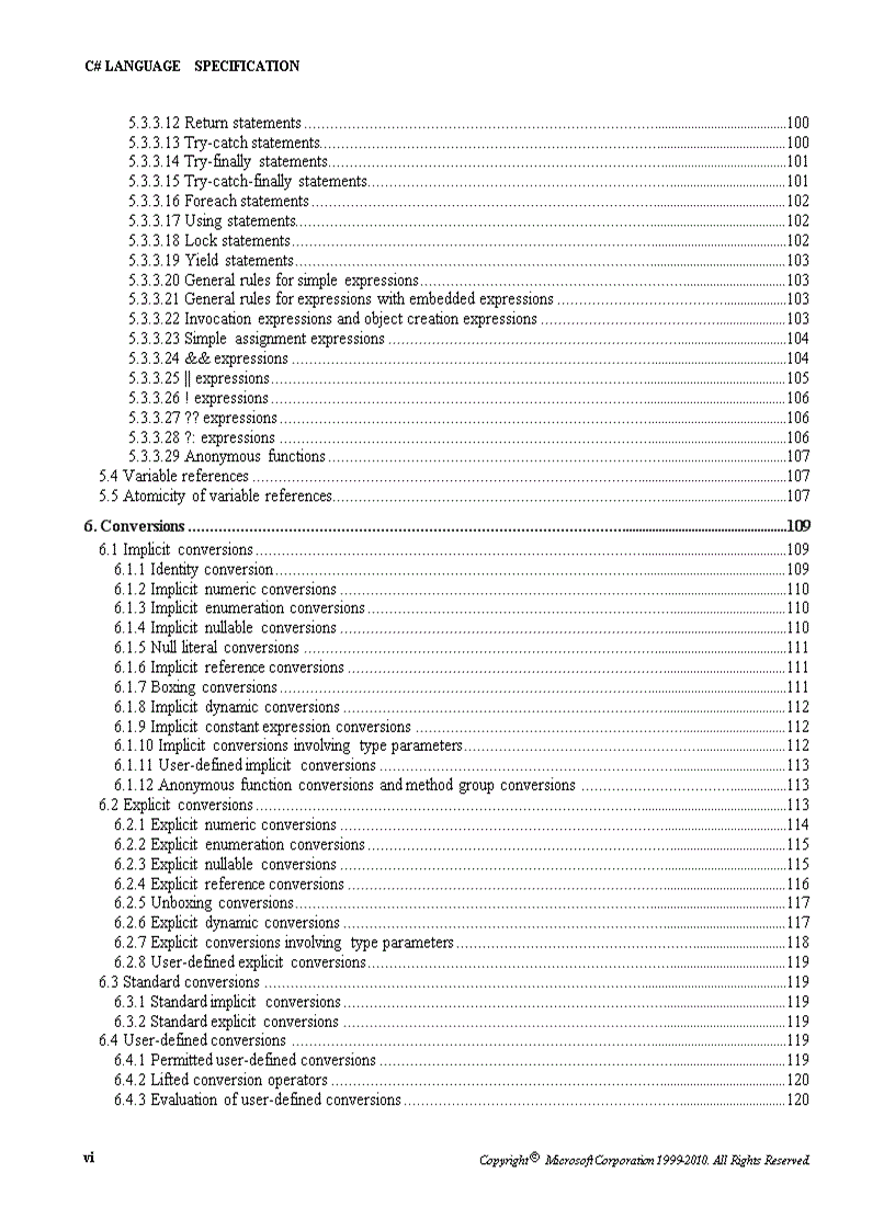 C Language Specification Version 4 0