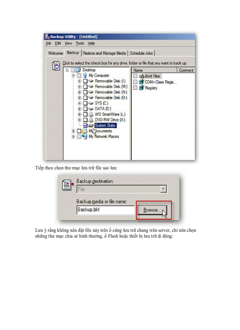 image for page Sao lưu toàn bộ tình trạng hiện thời của Windows Home Server