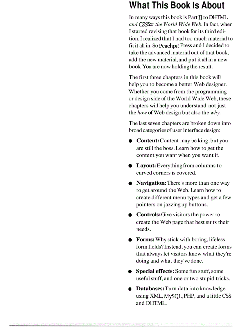 image for page Visual QuickPro Guide DHTML and CSS Advanced