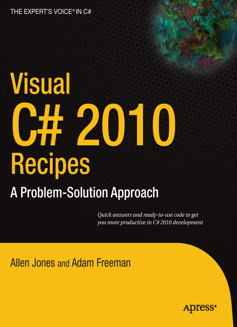 Visual C 2010 Recipes A Problem Solution Approach