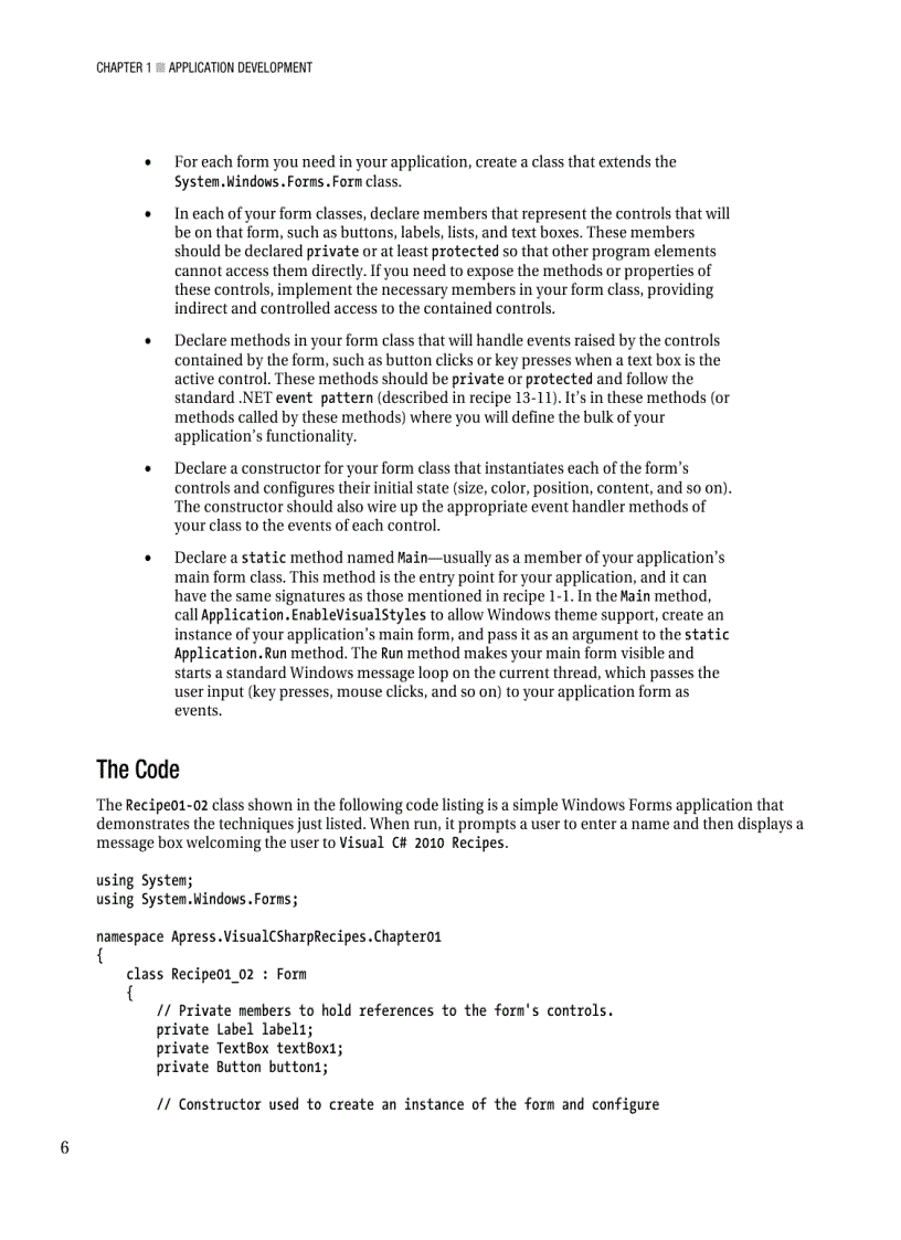 image for page Visual C 2010 Recipes A Problem Solution Approach