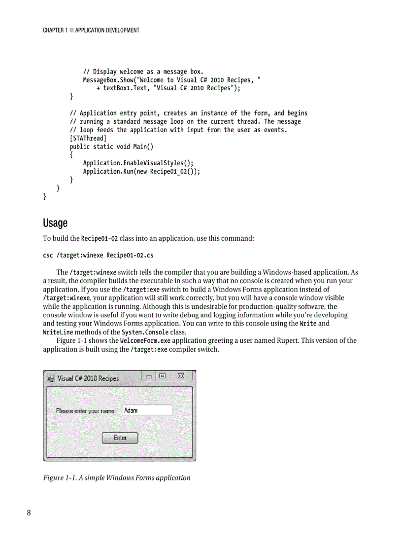 image for page Visual C 2010 Recipes A Problem Solution Approach