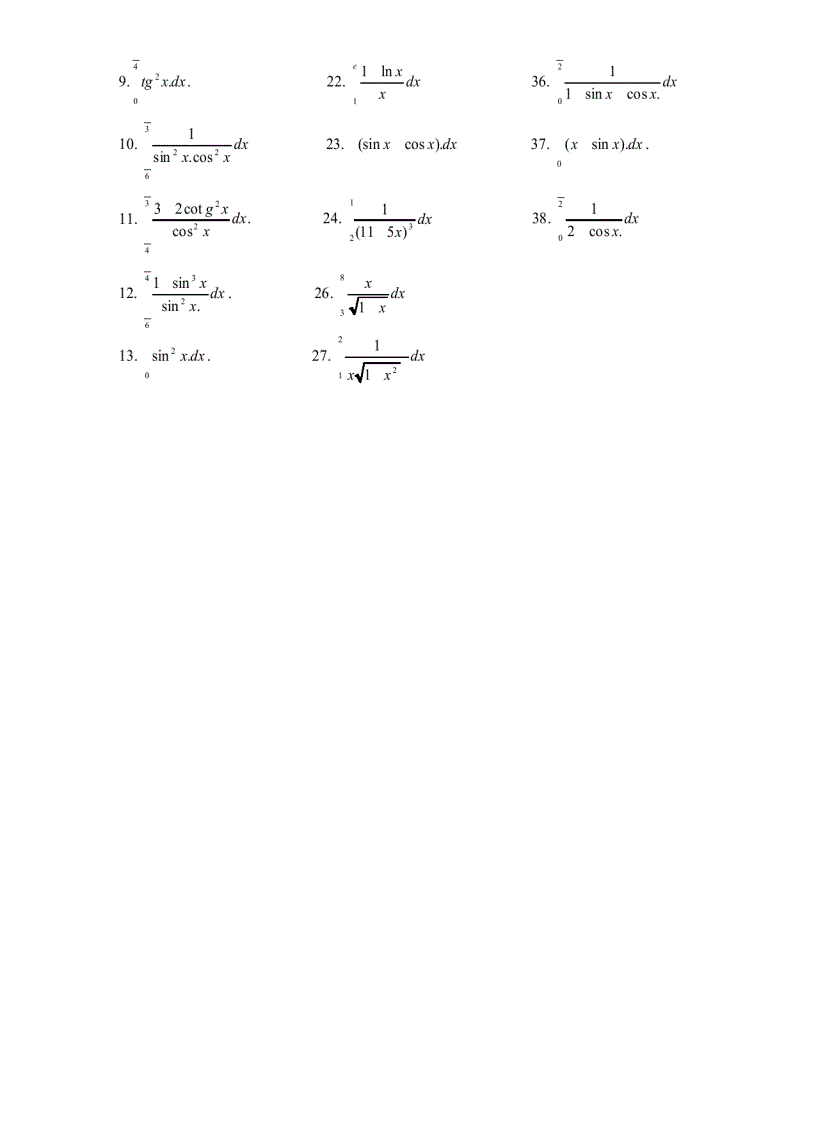 image for page Toán thpt bài tập về tích phân nguyên hàm