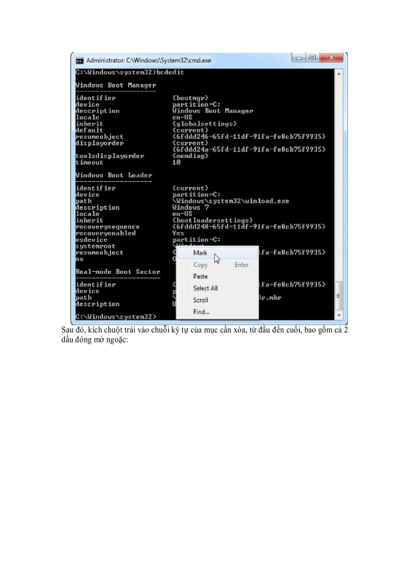 image for page Loại bỏ thành phần khởi động boot menu trong Windows 7