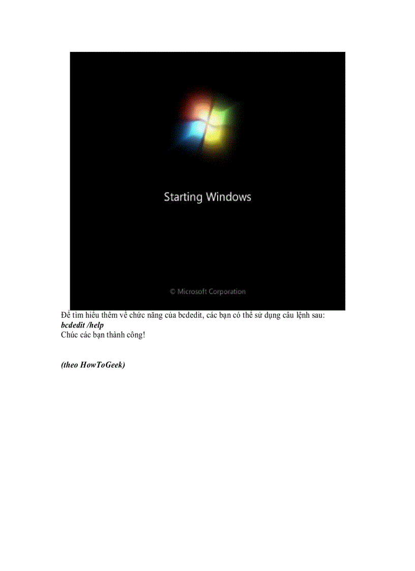 image for page Loại bỏ thành phần khởi động boot menu trong Windows 7
