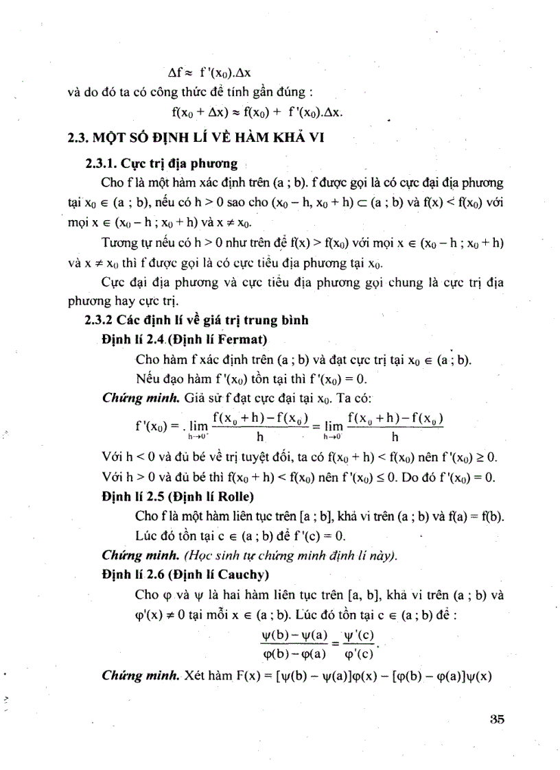 image for page Toán THPT bài tập về phương pháp dùng phép tính vi phân để khảo sát nghiệm của phương trình