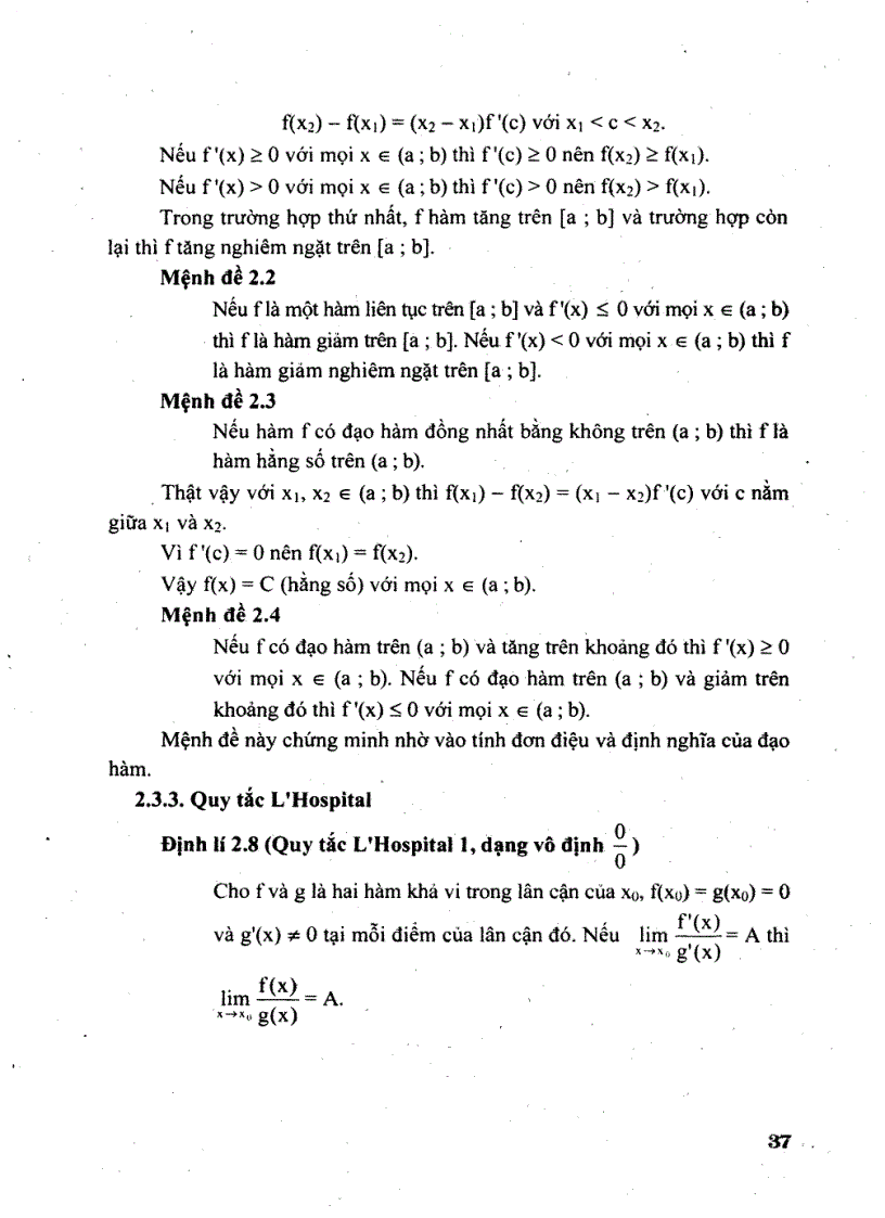 image for page Toán THPT bài tập về phương pháp dùng phép tính vi phân để khảo sát nghiệm của phương trình