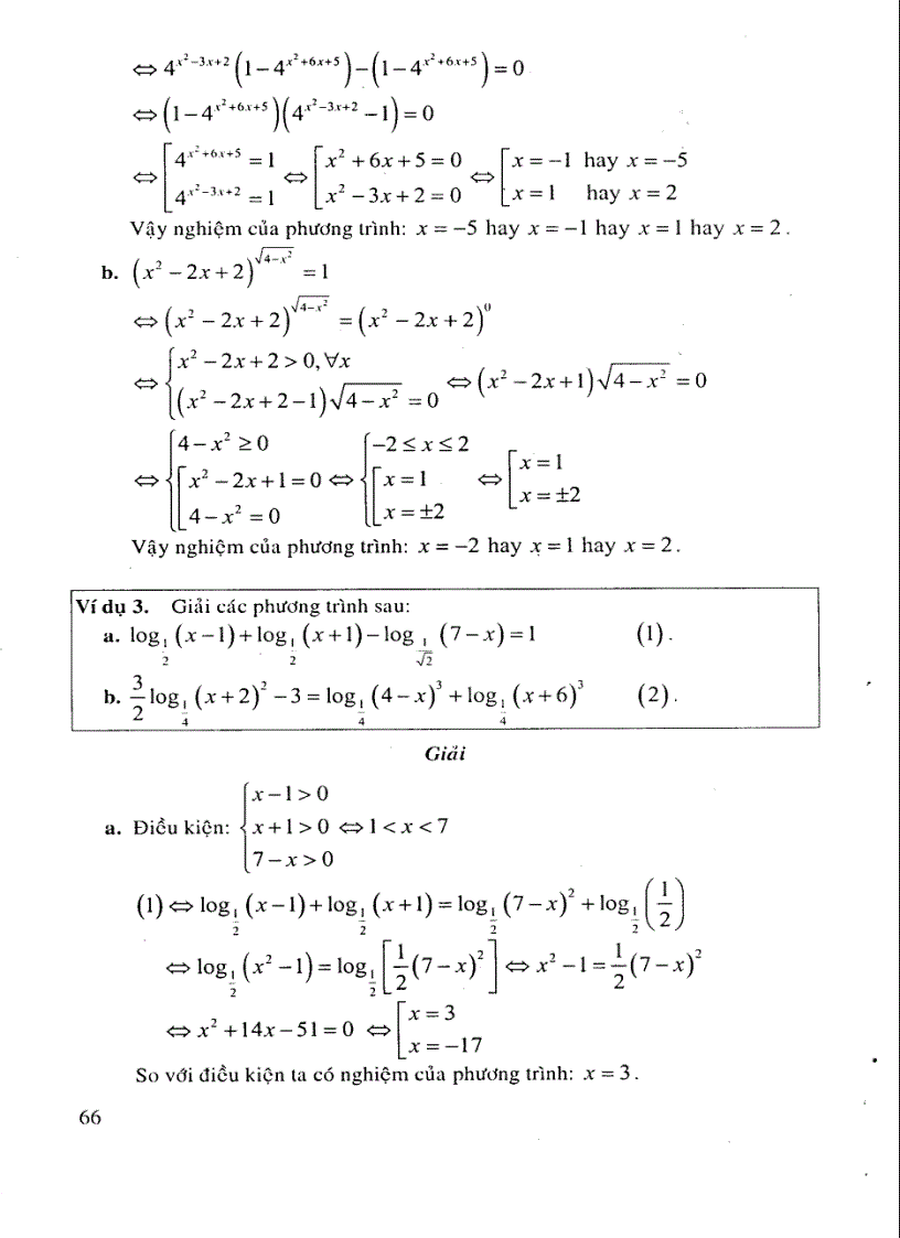 image for page Phương trình hệ phương trình mũ logarit