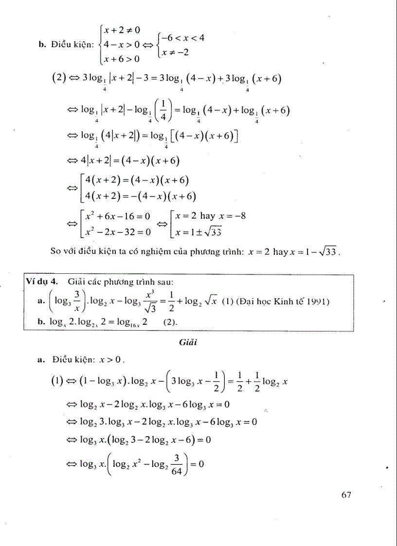 image for page Phương trình hệ phương trình mũ logarit