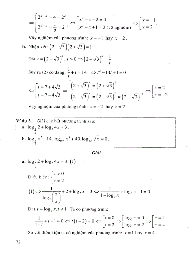 image for page Phương trình hệ phương trình mũ logarit