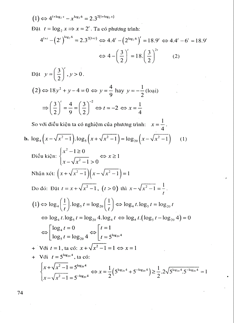 image for page Phương trình hệ phương trình mũ logarit