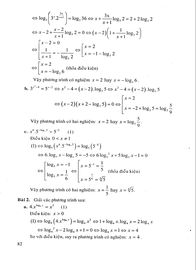 image for page Phương trình hệ phương trình mũ logarit