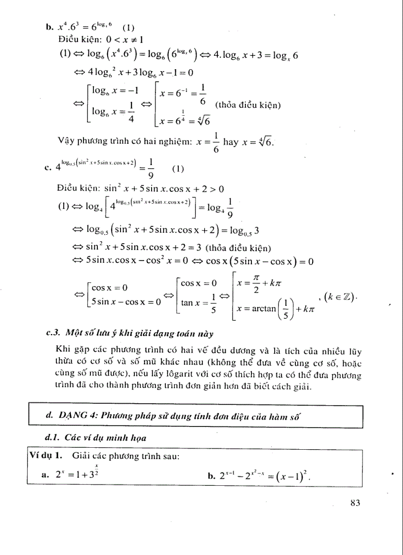 image for page Phương trình hệ phương trình mũ logarit