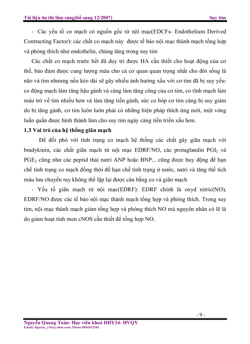 image for page Tài liệu ôn thi lâm sàng Suy tim