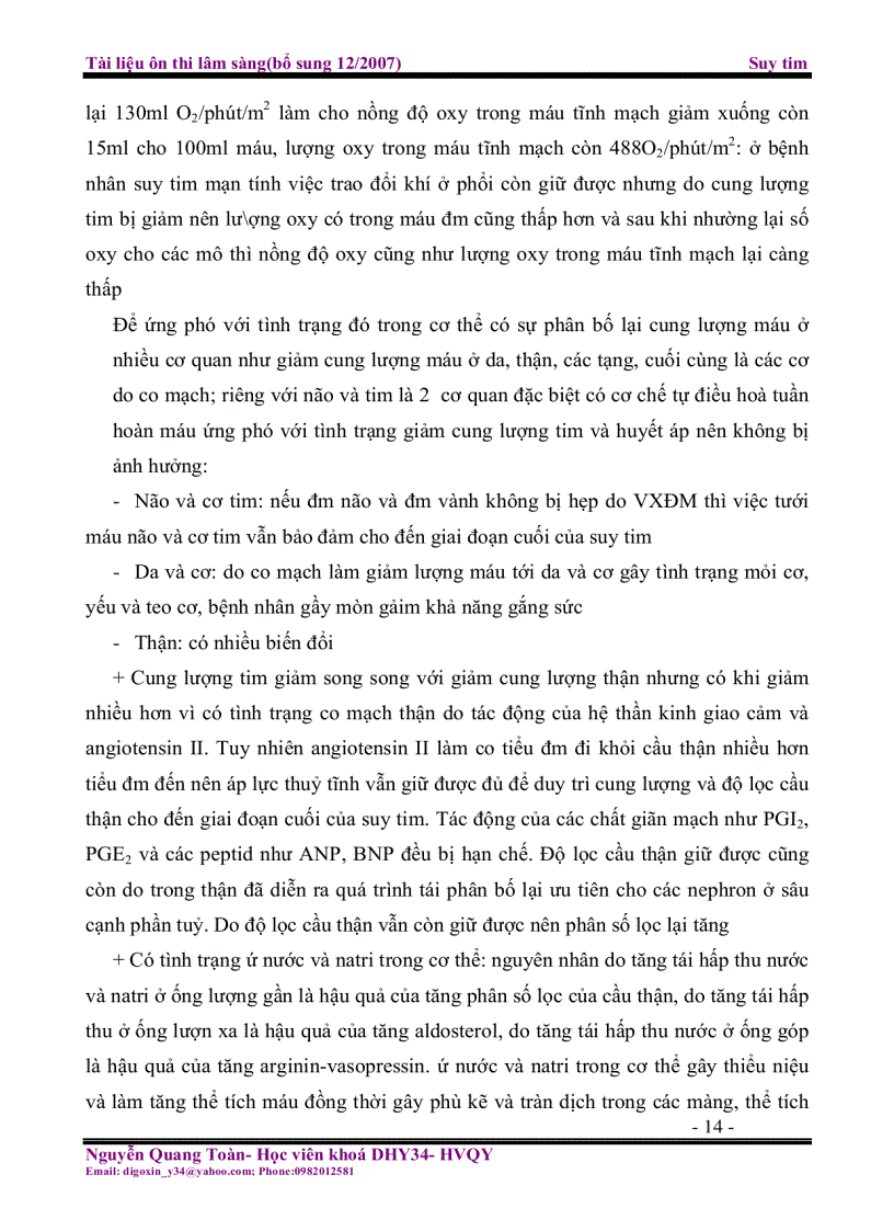 image for page Tài liệu ôn thi lâm sàng Suy tim