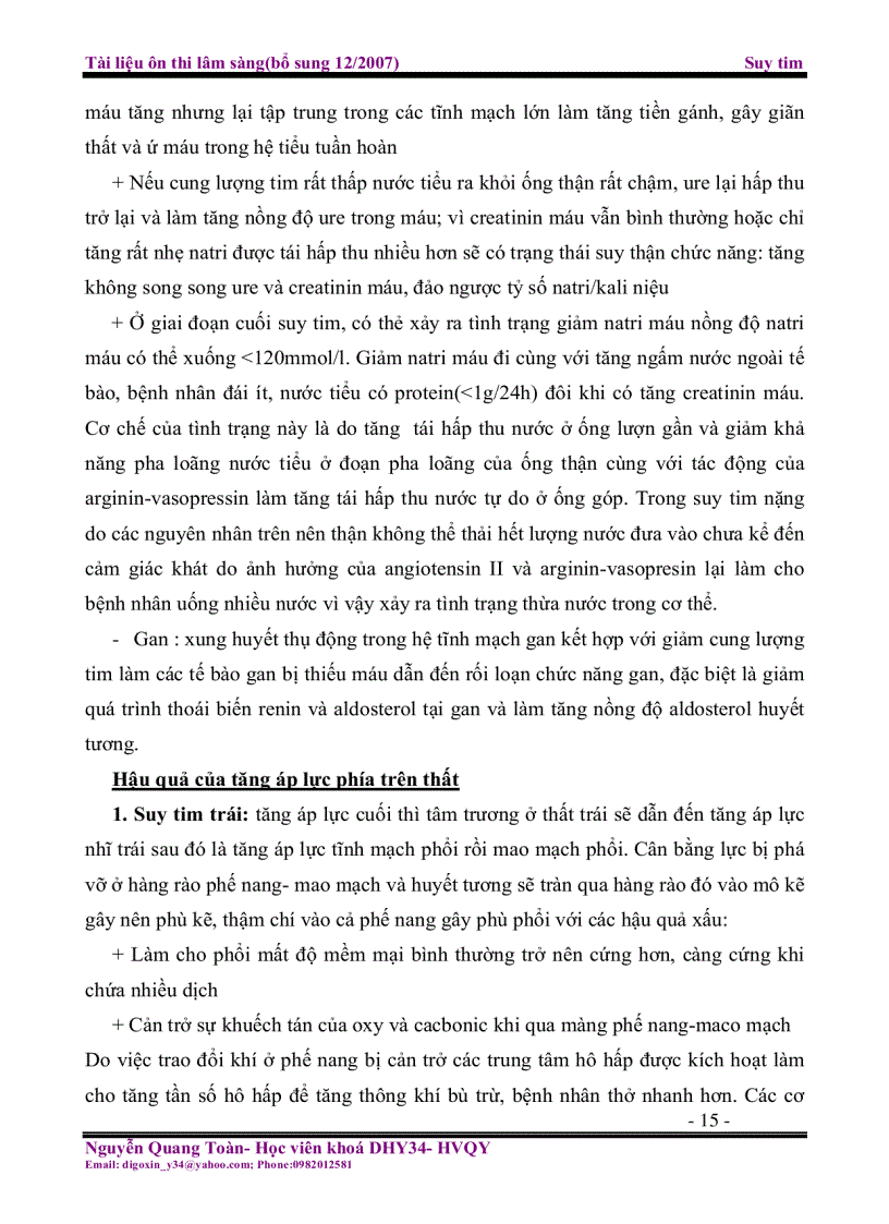 image for page Tài liệu ôn thi lâm sàng Suy tim