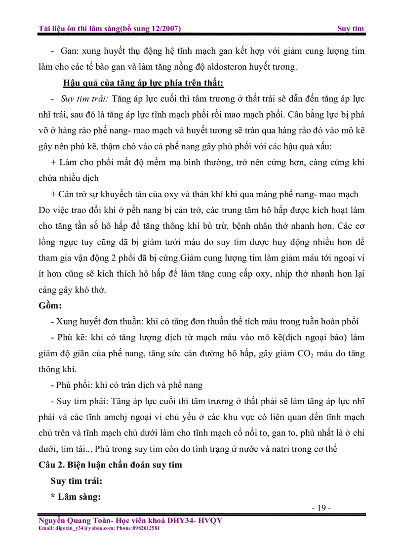 image for page Tài liệu ôn thi lâm sàng Suy tim