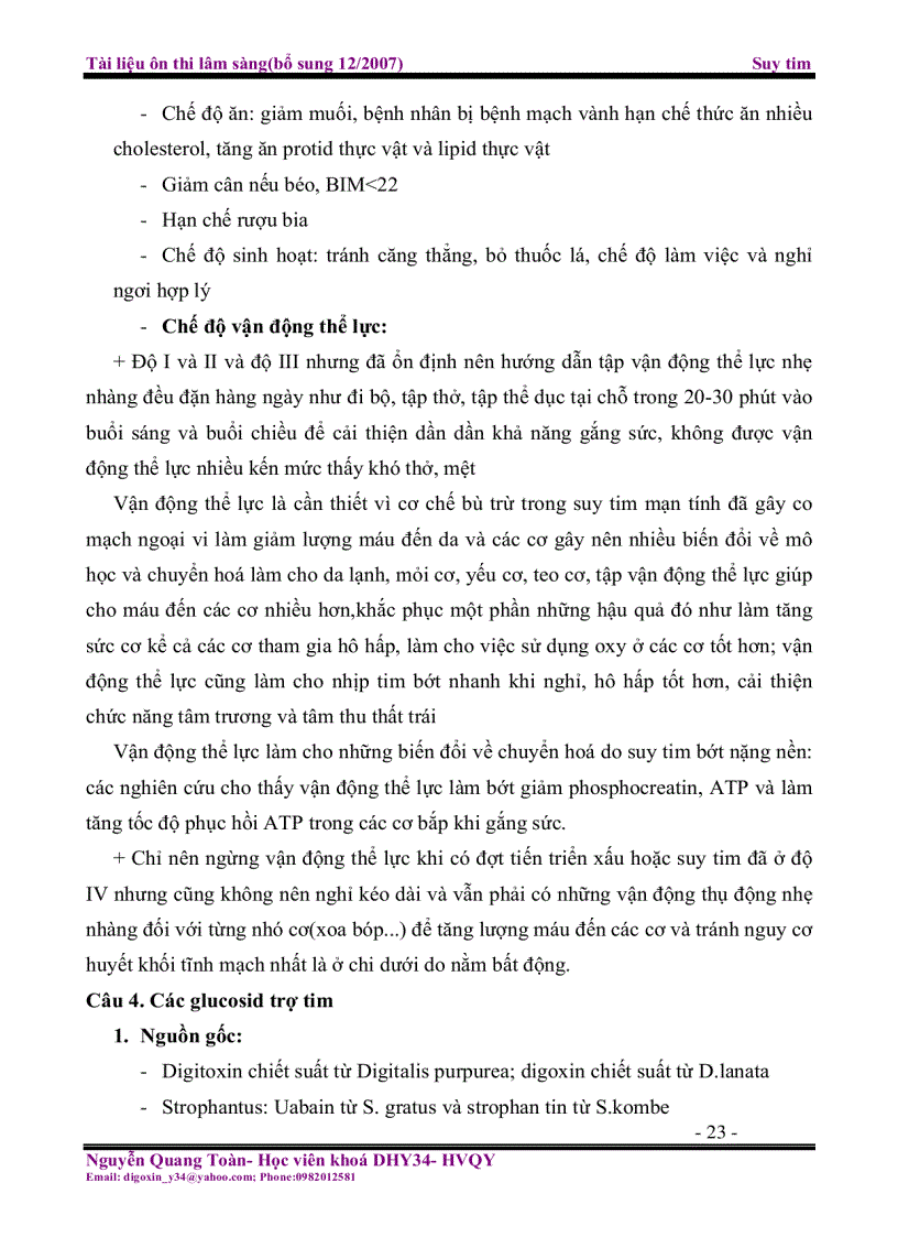 image for page Tài liệu ôn thi lâm sàng Suy tim