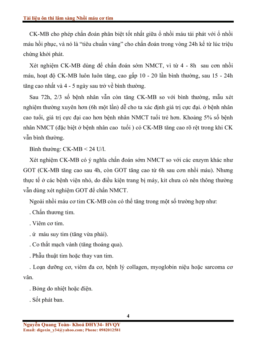 image for page Tài liệu ôn thi lâm sàng nhồi máu cơ tim