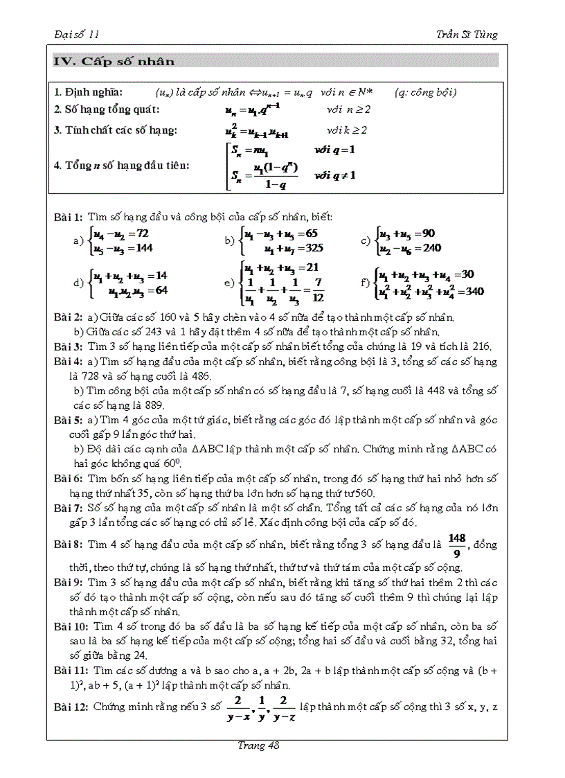 image for page Bài tập Đại số 11 chương III