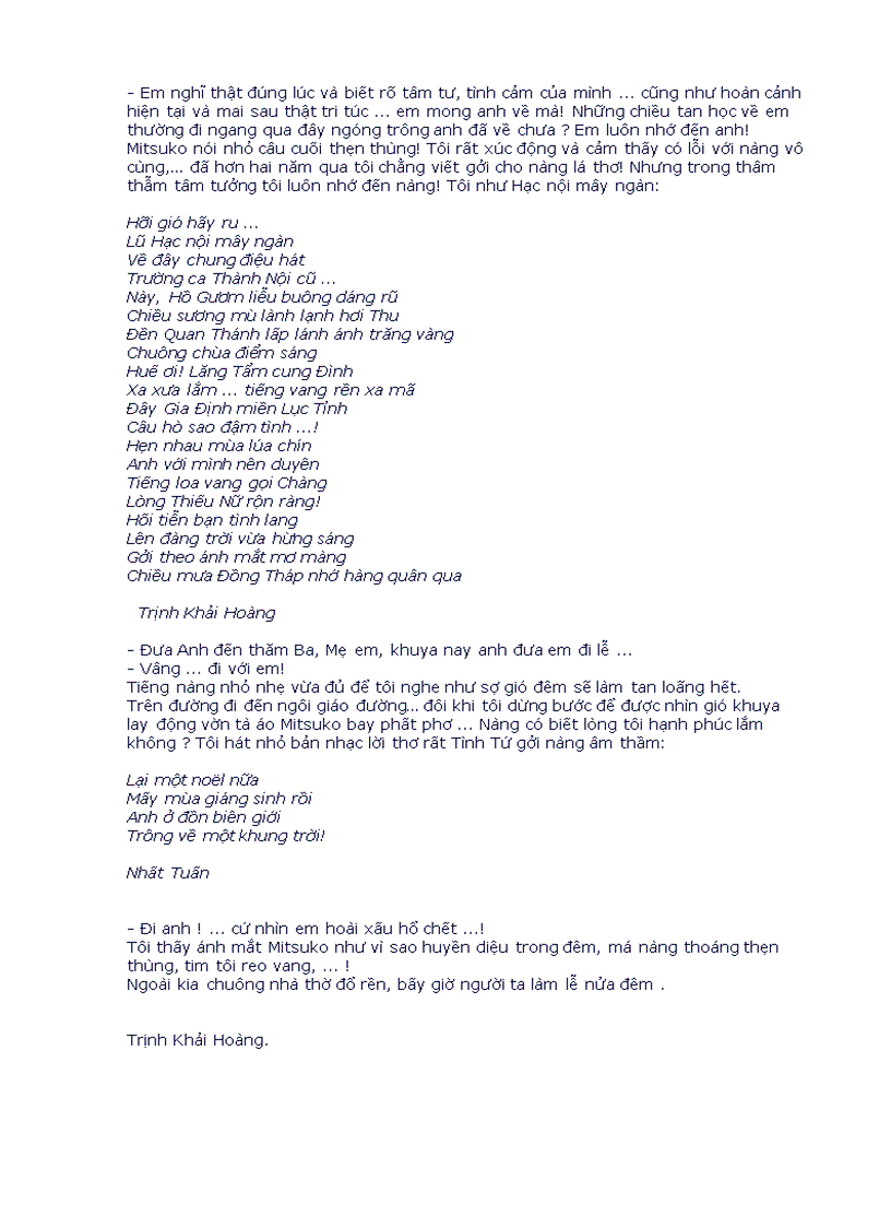 image for page Tà Áo Noel Trịnh Khải Hoàng