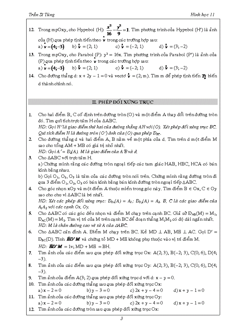 image for page Bài tập Hình học 11 chương I