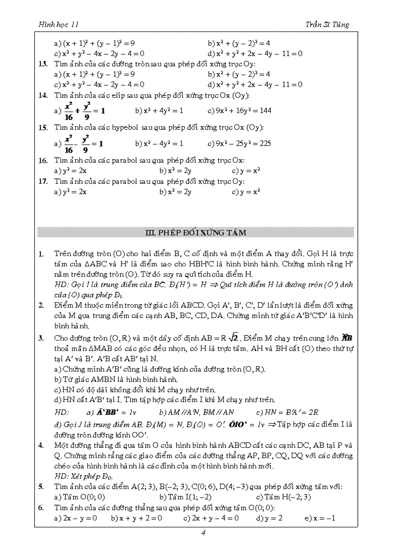 image for page Bài tập Hình học 11 chương I