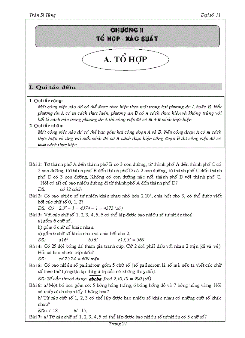 image for page Bài tập Đại số 11 chương II