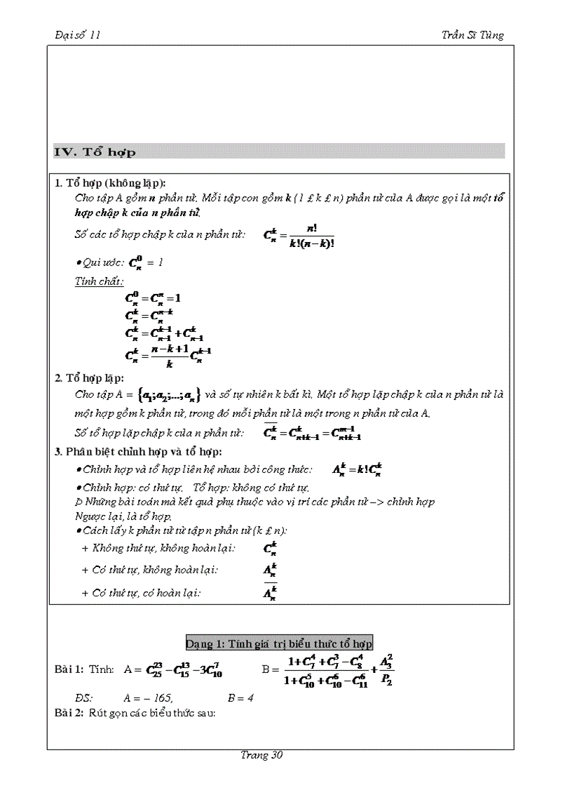 image for page Bài tập Đại số 11 chương II