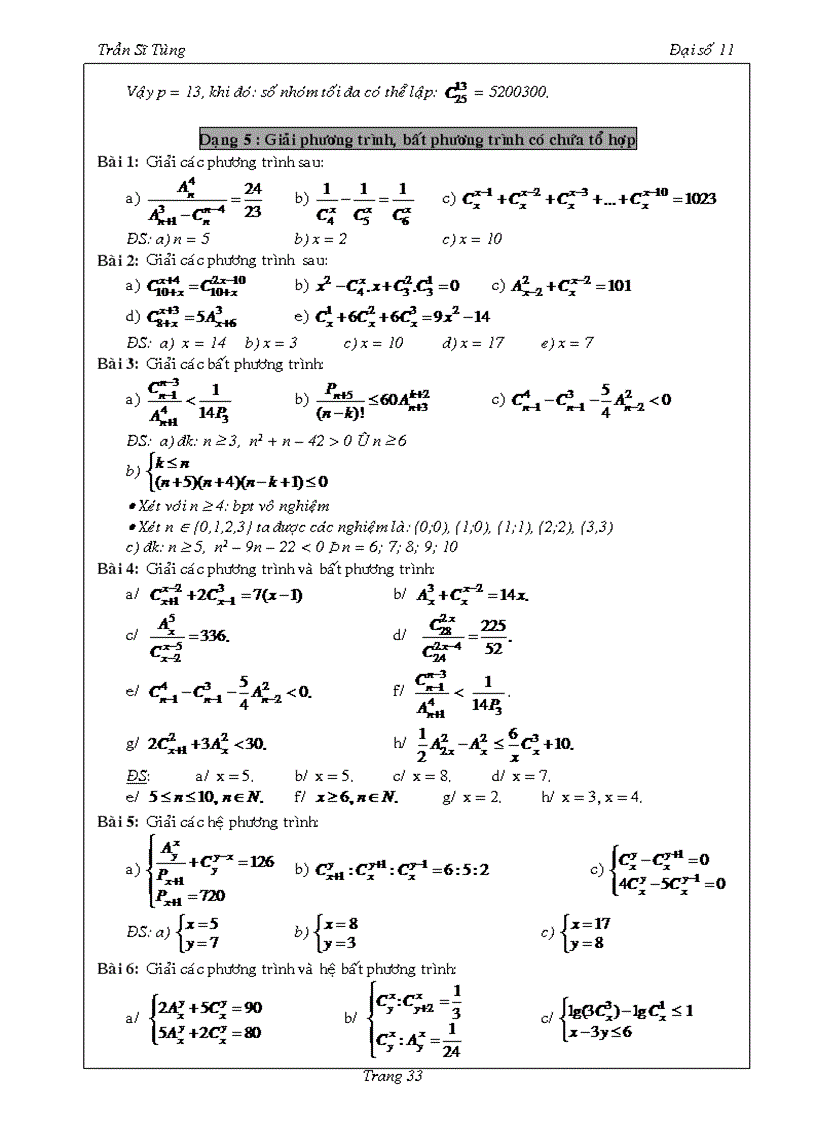 image for page Bài tập Đại số 11 chương II