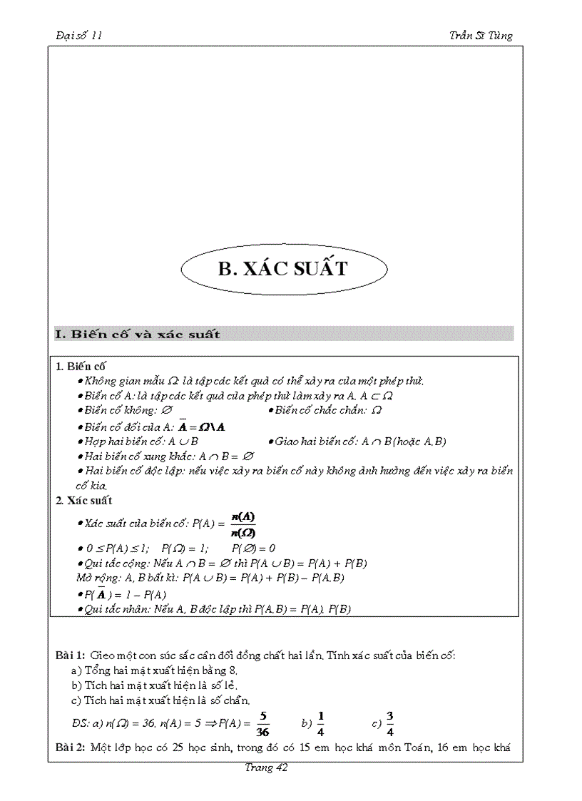 image for page Bài tập Đại số 11 chương II